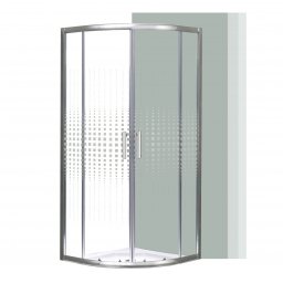 Cabina de dus curbata Leziter Spirit Matrix 80x80x180 cm, usi glisante