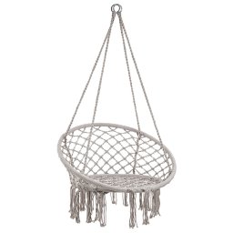 Fotoliu suspendat tip hamac Leziter Cardenas gri, 80x60x120 cm, 180 kg
