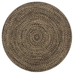 Covor manual, negru si natural, 90 cm, iuta GartenMobel Dekor