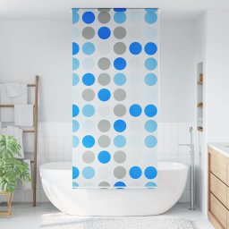 Roleta perdea de dus 80x240 cm Model cercuri GartenMobel Dekor