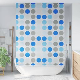 Roleta perdea de dus 140x240 cm Model cercuri GartenMobel Dekor