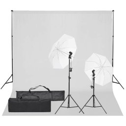 Kit studio foto cu set de lumina si fundal GartenMobel Dekor