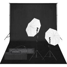 Kit studio foto cu set de lumina si fundal GartenMobel Dekor