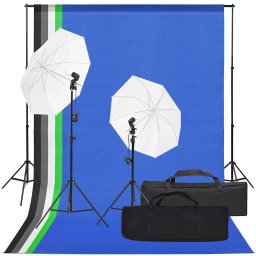 Kit studio foto cu set de lumina si fundal GartenMobel Dekor