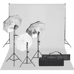 Kit studio foto cu set de lumina si fundal GartenMobel Dekor