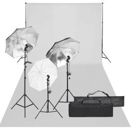 Kit studio foto cu set de lumina si fundal GartenMobel Dekor