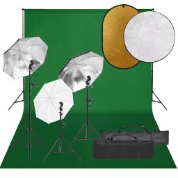 Set studio foto cu lumina, fundal si reflector GartenMobel Dekor