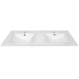 Lavoar dublu încorporabil Leziter V956, ceramica alba, 120x46 cm