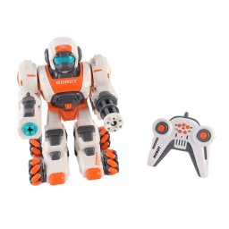 Robot Leziter cu tun de apa, telecomanda, lumini si muzica, reîncarcare USB