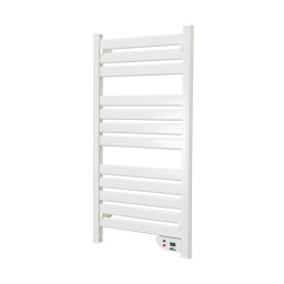 Radiator electric pentru prosoape Leziter 500W, IP24, aluminiu, alb, cu afisaj LED