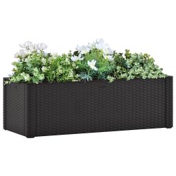 Strat înaltat gradina sistem auto-udare, antracit, 100x43x33 cm GartenMobel Dekor