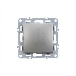 Comutator clopot Leziter Nova 101N gri, 10A, montaj incastrat, IP20