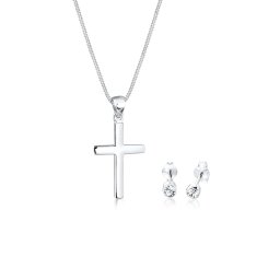 ELLI Set de bijuterii argintiu / transparent