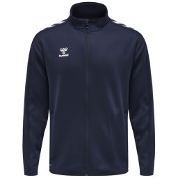 Hummel Bluză cu fermoar sport albastru noapte / alb
