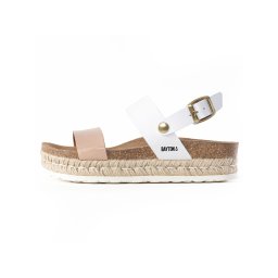 Bayton Sandale 'Gaceo' culoarea pielii / alb