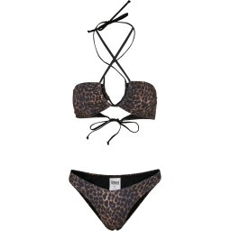 Urban Classics Costum de baie două piese brocart / negru