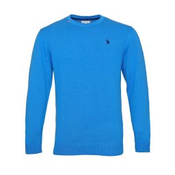 U.S. POLO ASSN. Pulover bleumarin / azuriu