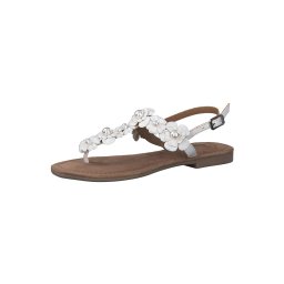 Tamaris Flip-flops argintiu / alb