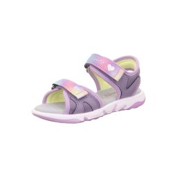 SUPERFIT Sandale 'Pebbles' galben / lila / roz / argintiu
