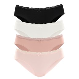 LASCANA Slip roz / rosé / negru / alb