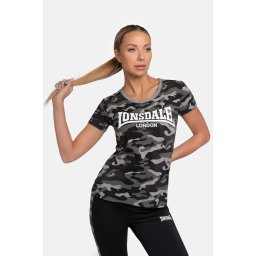 LONSDALE Tricou 'Settiscarth' gri / verde / negru / alb