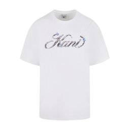 Karl Kani Tricou 'Icy Chrome' albastru / gri argintiu / alb
