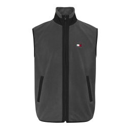Tommy Jeans Vestă gri metalic / negru