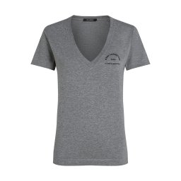 Karl Lagerfeld Tricou 'Rue St-Guillaume' gri / negru