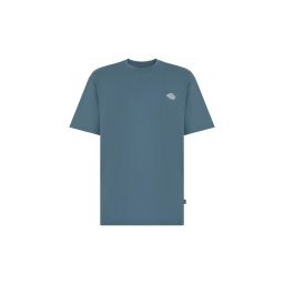 DICKIES Tricou 'Summerdale' verde petrol / alb