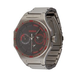 HUGO Ceas analogic 'GRAIL' gri bazalt / negru