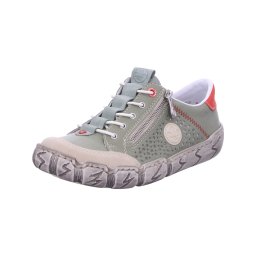 Rieker Pantofi cu șireturi sport alb kitt / verde
