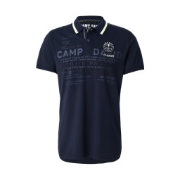 CAMP DAVID Tricou albastru / verde neon