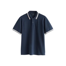 Next Tricou bleumarin / alb
