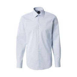 BOSS Cămașă 'JOE' bleumarin / albastru deschis / alb