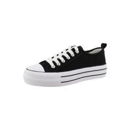 TOM TAILOR Sneaker low negru / alb