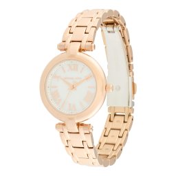 MICHAEL Michael Kors Ceas analogic 'LANEY' auriu - roz / alb murdar