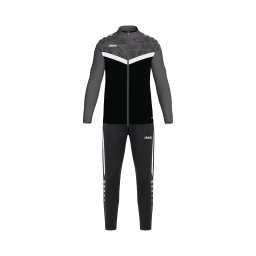JAKO Costum de trening 'Iconic' gri închis / negru / alb