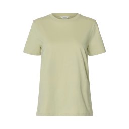 SELECTED Tricou 'SLFMY ESSENTIAL' verde pastel