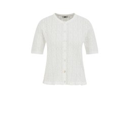 WE Fashion Geacă tricotată alb