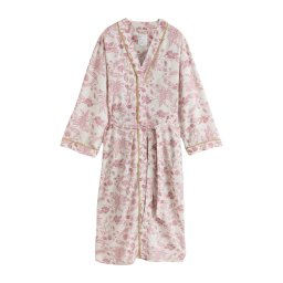 Next Halat pentru dimineață roz pal / alb murdar