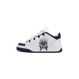 Ed Hardy Sneaker low 'Flaming Skull' negru / alb