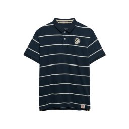 Superdry & Co Tricou albastru marin / alb
