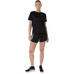 ASICS Tricou funcțional negru / alb