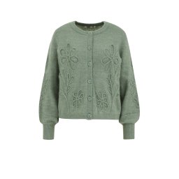 WE Fashion Geacă tricotată verde