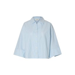 SELECTED Bluză 'SLFEster' albastru deschis / alb