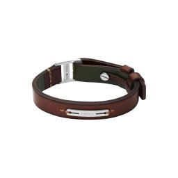 FOSSIL Brățară 'Machine' maro / verde închis