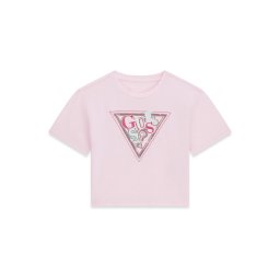 GUESS Tricou albastru pastel / roz / roz