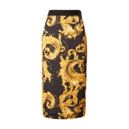 Versace Jeans Couture Fustă ciocolatiu / galben / galben curry / negru