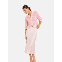 Lipsy Geacă tricotată bej deschis / mov orhidee / roz