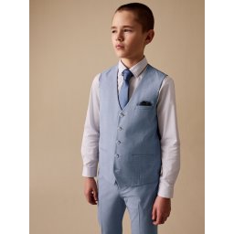 Next Vestă albastru deschis / alb